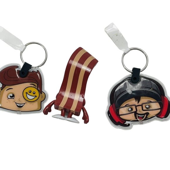 FGTeeV The Big Fig Season 1 Derpy And Duddy Blue Light & Bacon Figure Lot Of 3 - Picture 6 of 9